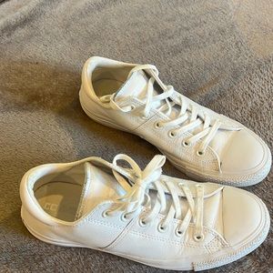 Converse white leather womens size 9